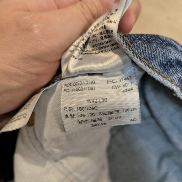 Levis 501 Men's 42x30 (40x30) Denim Jeans Pants Workwear - Picture 2 of 5